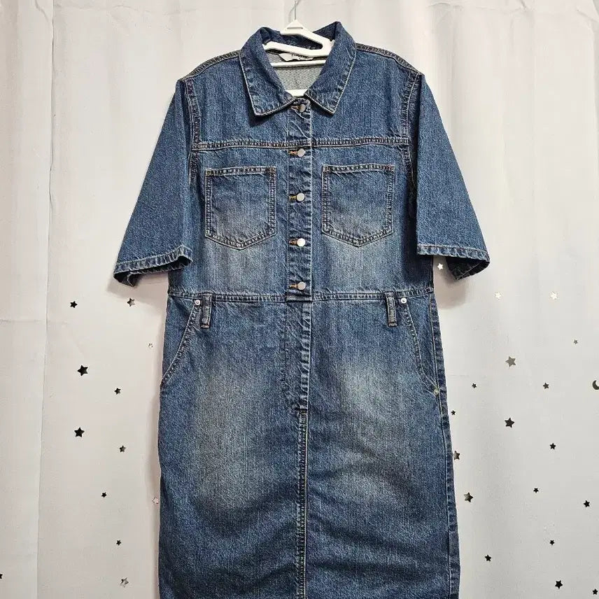 [BUNJANG] 8SECONDS Blue Denim Shirt Dress Size M / 에잇세컷즈 청 데님 셔츠 원피스 m