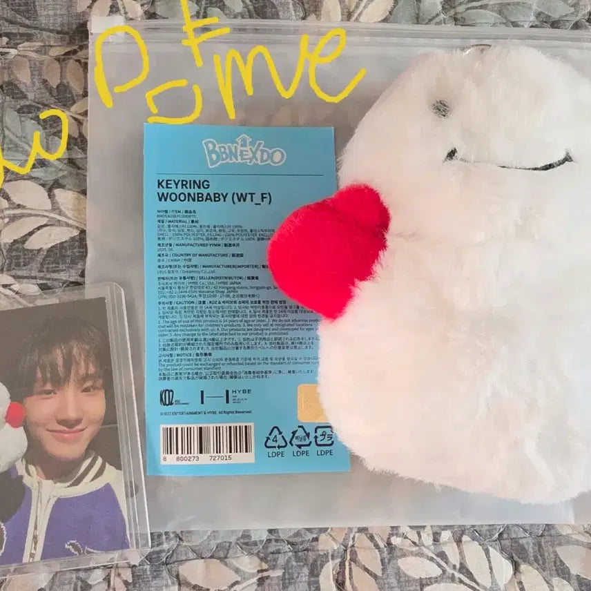 [BUNJANG] BOYNEXTDOOR 1st Generation Haubear Plush Keychain Photocard Set / 단순개봉) 보넥도 쁘넥도 1기 하우버전 플러시 키링 운아기, 포카포함