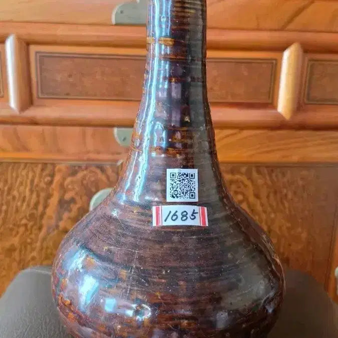 [BUNJANG] Joseon Dynasty Stone-Glazed Wine Bottle / 석간주주병 (조선시대)
