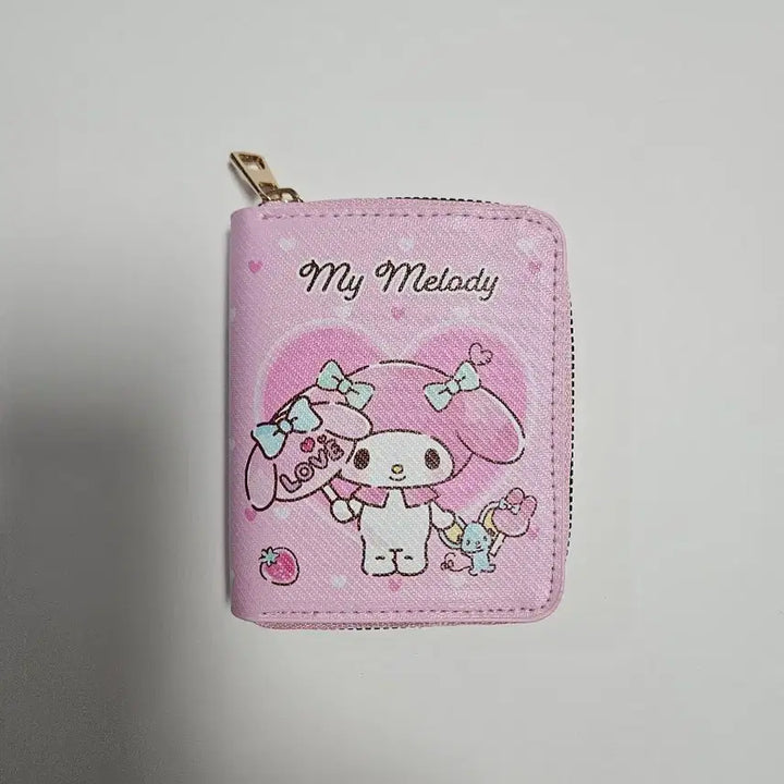 [BUNJANG] Sanrio My Melody Zipper Coin Purse Card Holder / 산리오 마이멜로디 지퍼도리 동전지갑 카드지갑