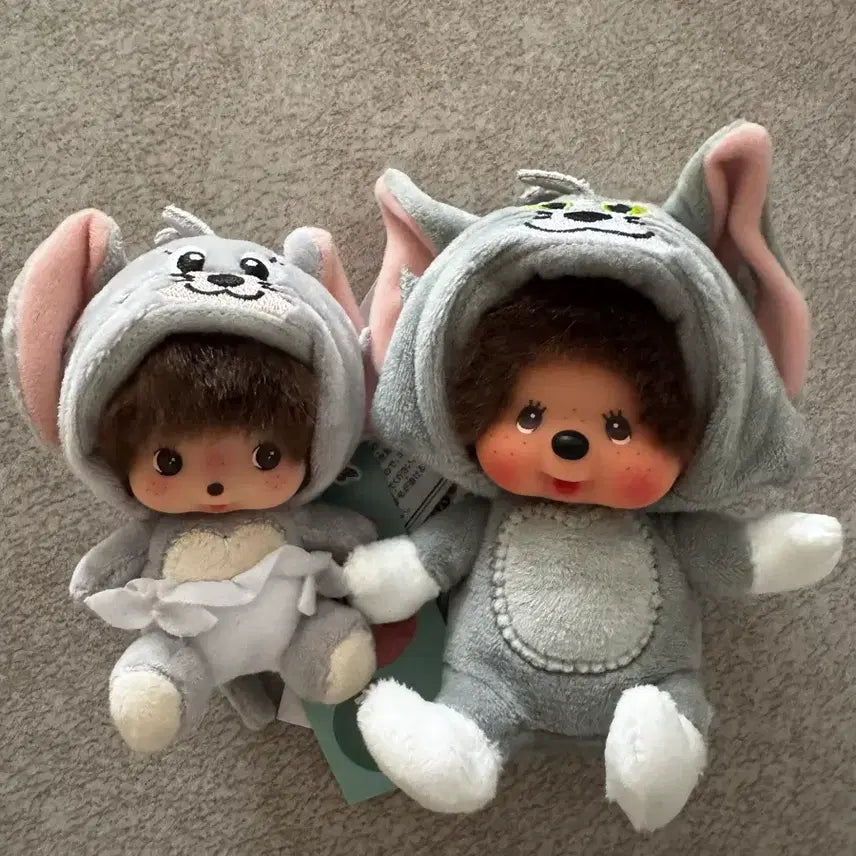 [BUNJANG] Monchhichi Tom and Jerry Tom &amp; Tuffy Baby Chhichi Set / 몬치치 톰과제리 톰 터피 베비치치 셋트