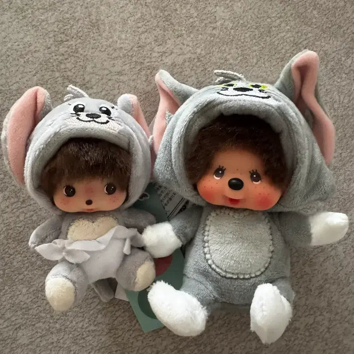[BUNJANG] Monchhichi Tom and Jerry Tom &amp; Tuffy Baby Chhichi Set / 몬치치 톰과제리 톰 터피 베비치치 셋트