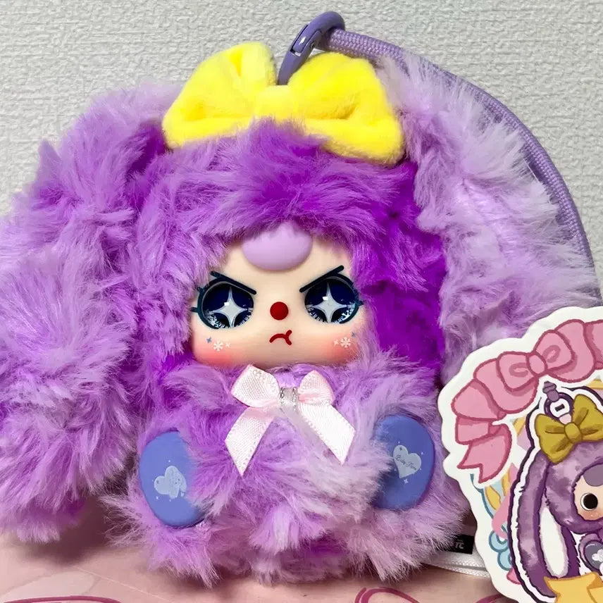 [BUNJANG] Baby3 Alice Purple Rabbit BETH Plush Keychain / 베이비쓰리 앨리스 보라 토끼 베쓰 예쁜눈 인형 키링