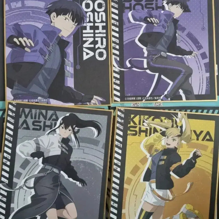 [BUNJANG] Kaiju No. 8 Hoshina, Ashiro, Kikoru Shikishi Set / 괴수8호 호시나,아시로,키코루 색지4종일괄양도