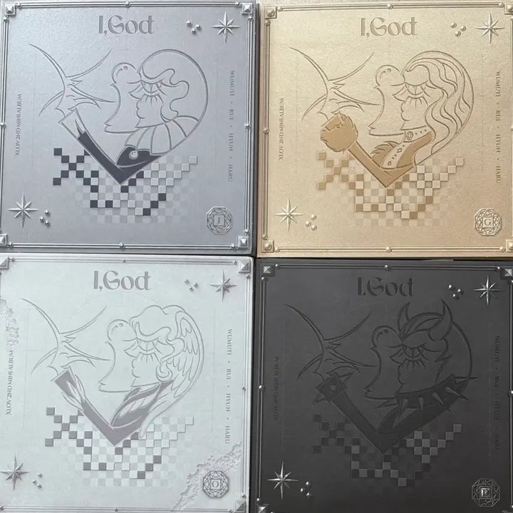 [BUNJANG] XLOV I,GOD Album 4-Set (Unsealed) / XLOV 엑스러브 I,GOD 개봉 앨범 4장 세트