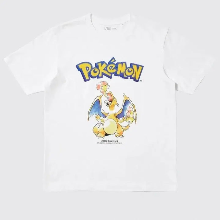 [BUNJANG] Uniqlo Pokemon Charizard Short Sleeve T-Shirt XL / 유니클로 uniqlo 포켓몬스터 pokemon 리자몽 반팔 티셔츠