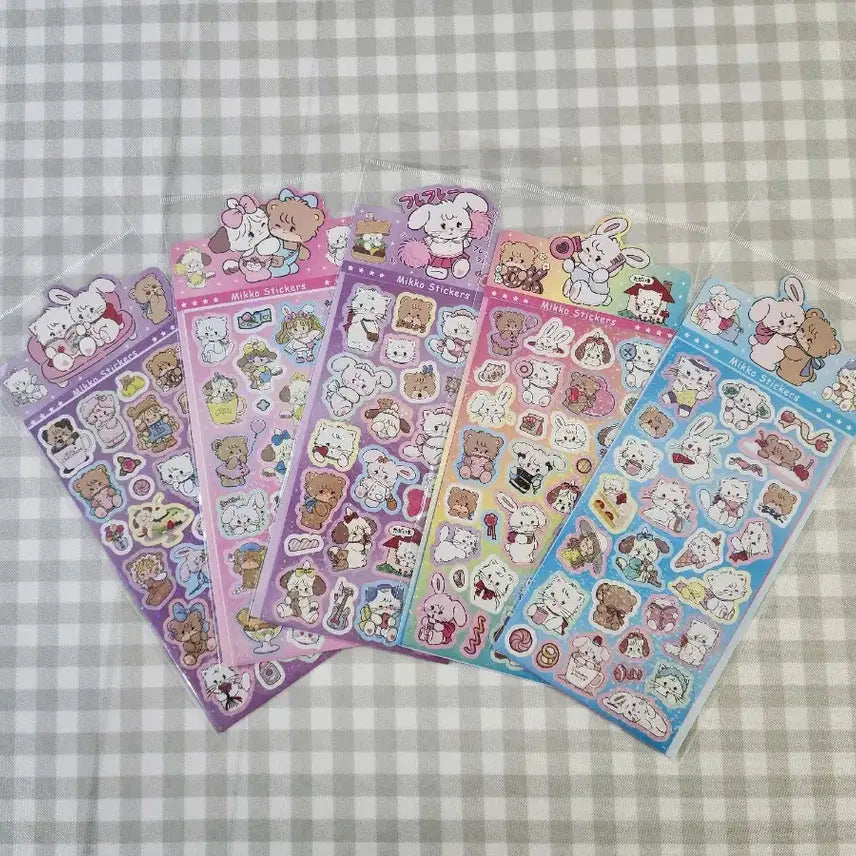 [BUNJANG] Miko Characters Sticker 5-Type Set / 미코 캐릭터즈 스티커 5종 세트