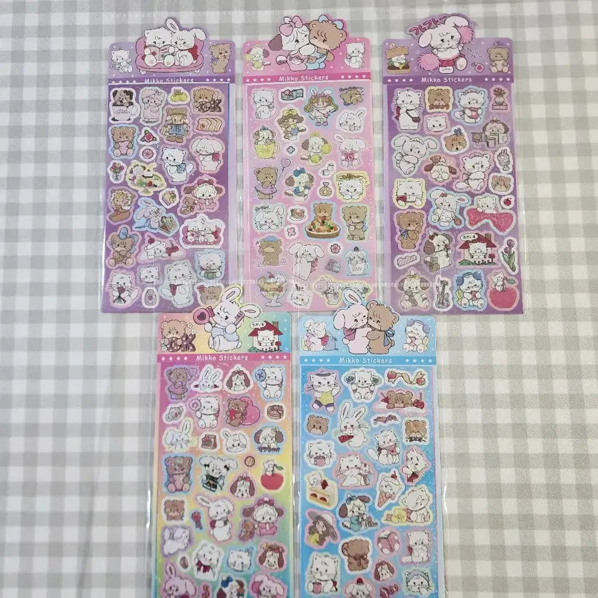 [BUNJANG] Miko Characters Sticker 5-Type Set / 미코 캐릭터즈 스티커 5종 세트