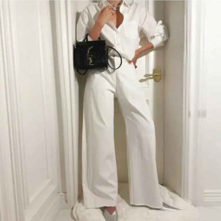[BUNJANG] JULLLOG Toelnu Cutting Pants White S / 줄로그JULLLOG   토엘누 컷팅팬츠