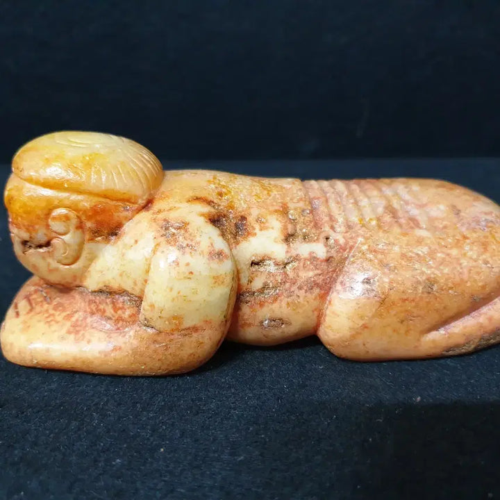 [BUNJANG] Excavated Huazhen Jade White Jade Figure / (수원만물)출토 화전옥 백옥 인물상