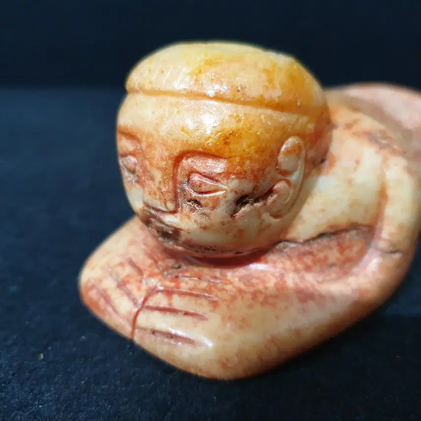 [BUNJANG] Excavated Huazhen Jade White Jade Figure / (수원만물)출토 화전옥 백옥 인물상