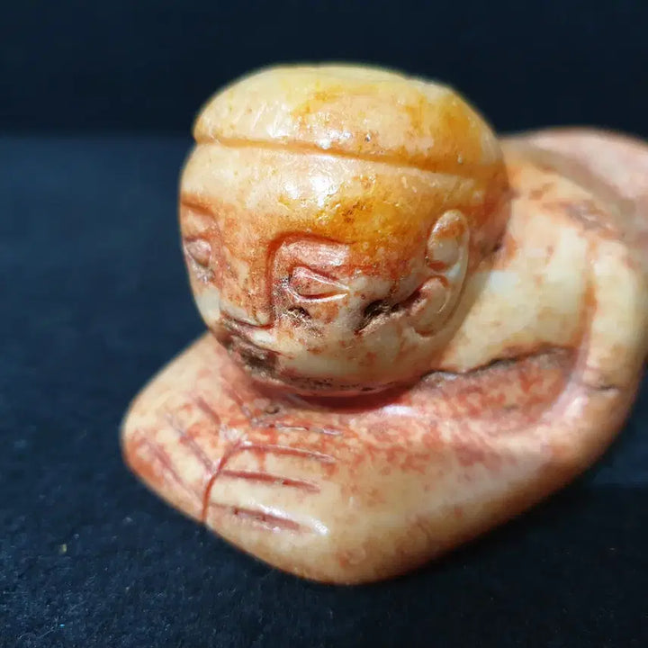 [BUNJANG] Excavated Huazhen Jade White Jade Figure / (수원만물)출토 화전옥 백옥 인물상