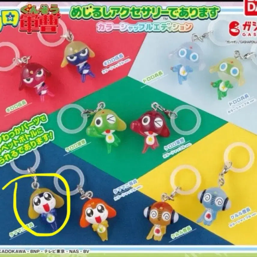 [BUNJANG] Keroro Color Shuffle Mezurushi Gacha / 케로로 컬러셔플 메지루시 가챠