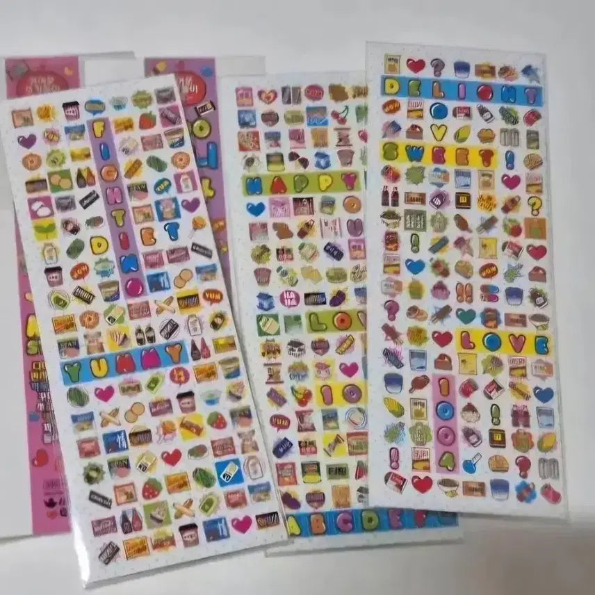 [BUNJANG] 6 Sheets Classic Cubes Mini Sticker Set / 6장)고전 깍두기 미니 스티커