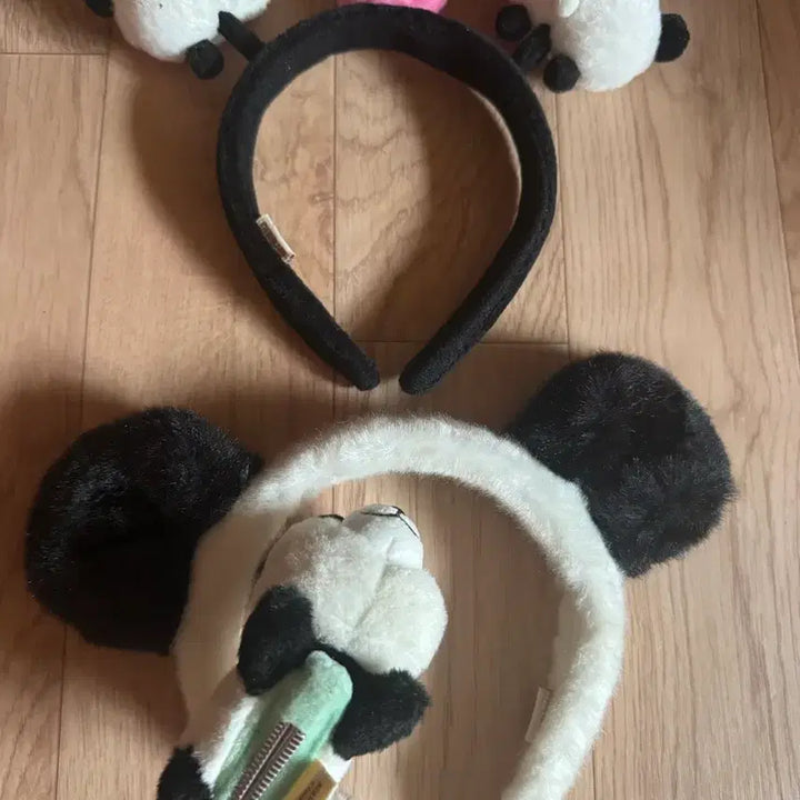 [BUNJANG] Everland Panda Headband Set (2) + Hairpin / 에버랜드 판다 머리띠 2개+판다 머리핀