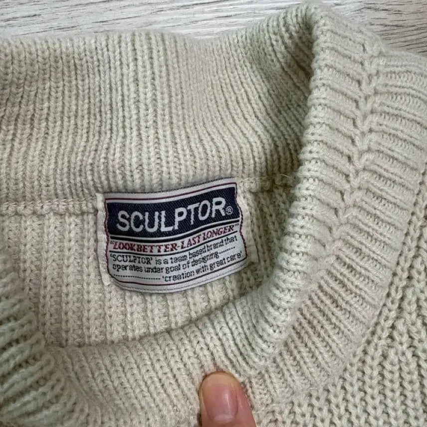 [BUNJANG] Sculptor Knit / Stripe Turtleneck Set / 스컬프터 니트/스트라이프 목 폴라티