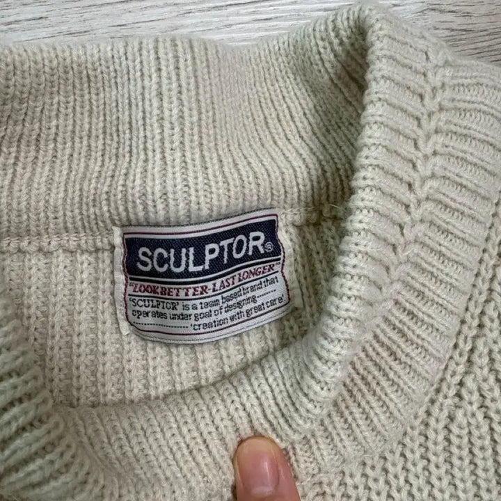 [BUNJANG] Sculptor Knit / Stripe Turtleneck Set / 스컬프터 니트/스트라이프 목 폴라티