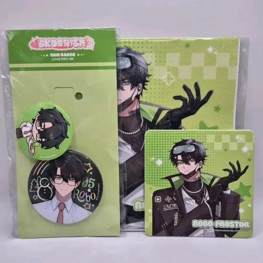 [BUNJANG] ScoSism Robo Proster Summer Pop-up Coaster, Multi-Cleaner, Pin Badge Bundle Set / [일괄 판매] 스코시즘 로보 프로스터 여름팝업 코스터 멀티클리너 핀뱃지