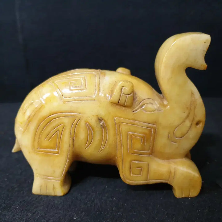 [BUNJANG] Antique Huazhuan Jade Elephant Figurine / (수원만물)출토 고급 화전옥 코끼리상