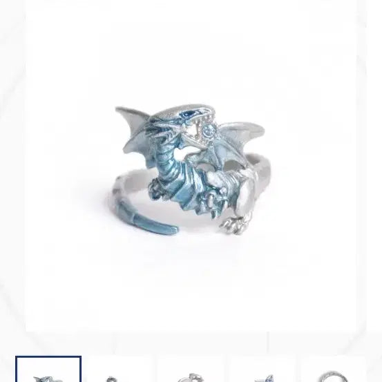 [BUNJANG] Yu-Gi-Oh! Blue-Eyes White Dragon &amp; Red-Eyes Black Dragon Rings Set / 유희왕 붉은눈의흑룡 반지