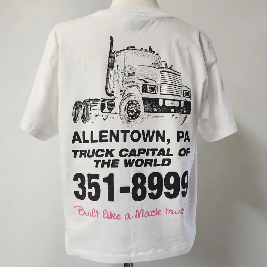 [BUNJANG] Saint "Mac Truck" Vintage Washed Pocket T-Shirt White / Saint 맥트럭 빈티지 포켓 반팔 티셔츠 워싱 화이트 44~66