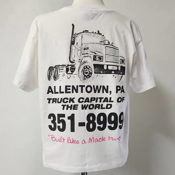 [BUNJANG] Saint "Mac Truck" Vintage Washed Pocket T-Shirt White / Saint 맥트럭 빈티지 포켓 반팔 티셔츠 워싱 화이트 44~66