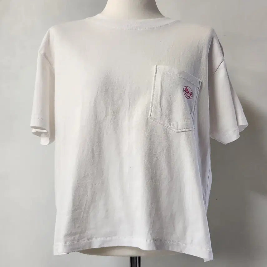 [BUNJANG] Saint "Mac Truck" Vintage Washed Pocket T-Shirt White / Saint 맥트럭 빈티지 포켓 반팔 티셔츠 워싱 화이트 44~66