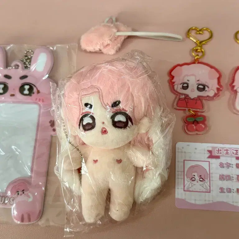 [BUNJANG] SEVENTEEN SCOUPS 10cm Doll (Unsealed) Cream Cherry + POB + Pig Ear / 세븐틴 비공굿 에스쿱스 인형 미개봉 크림체리 10cm+특전+돼지귀