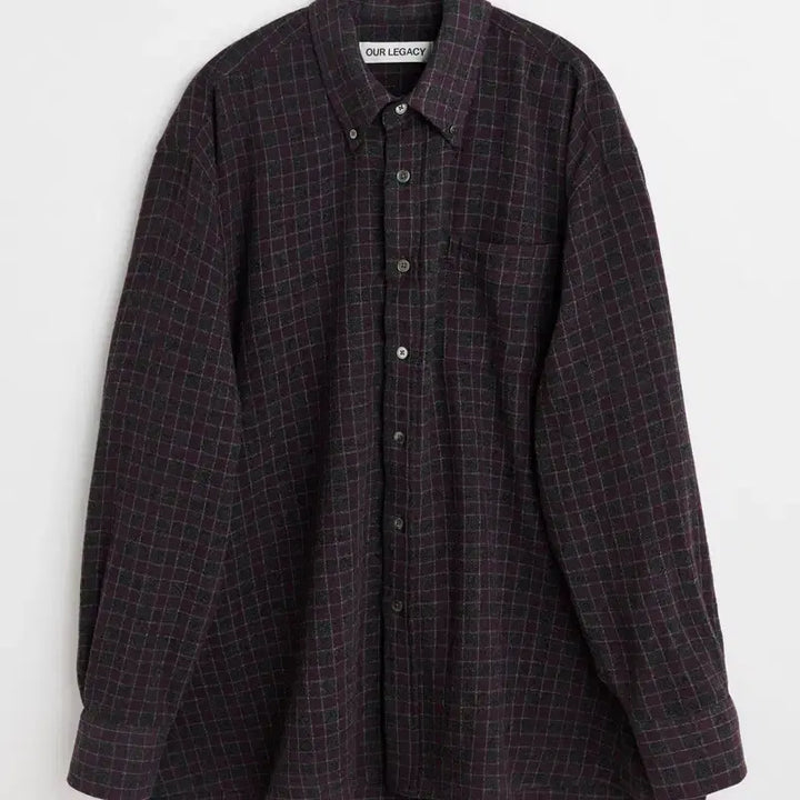 [BUNJANG] Our Legacy Borrowed BD Shirt Sophomore Check Rural Wool Size 46 / [L~XL] 아워레가시 보로우드 BD 셔츠 소포모어 체크 루럴 울 [46