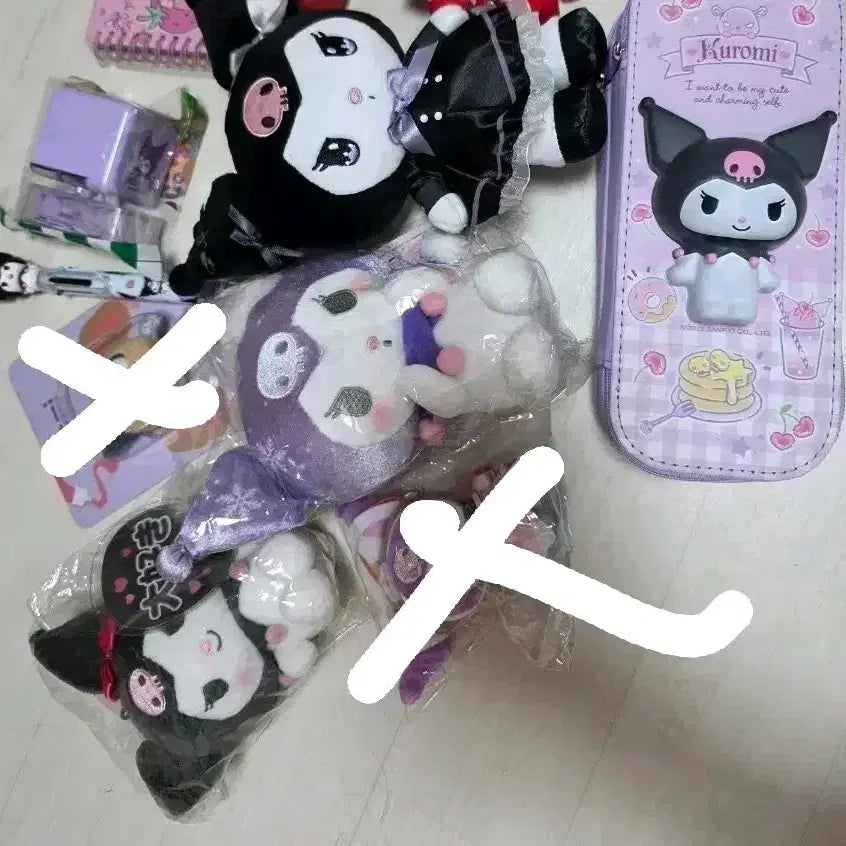 [BUNJANG] Sanrio Hello Kitty, Kuromi, My Melody Plush &amp; Stationery Set / 할인 )산리오 키티 쿠로미  인형 양산계 지뢰계 서브컬쳐