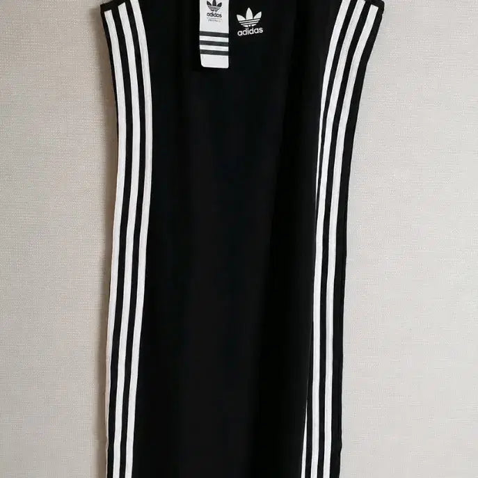 [BUNJANG] Adidas Three-Stripes Sleeveless Maxi Dress Black / 새거 아디다스 삼선 민소매 원피스 블랙 아디다스롱원피스 맥시원피스