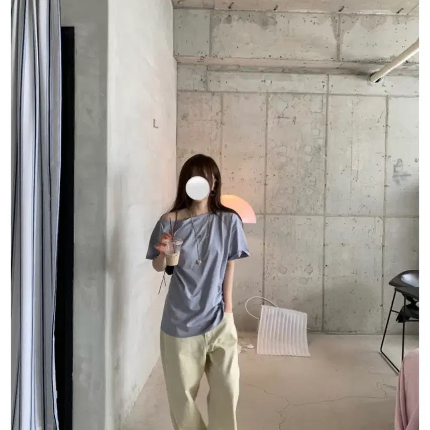 [SOLD OUT] 피핀샵 보라 오프숄더 반팔티