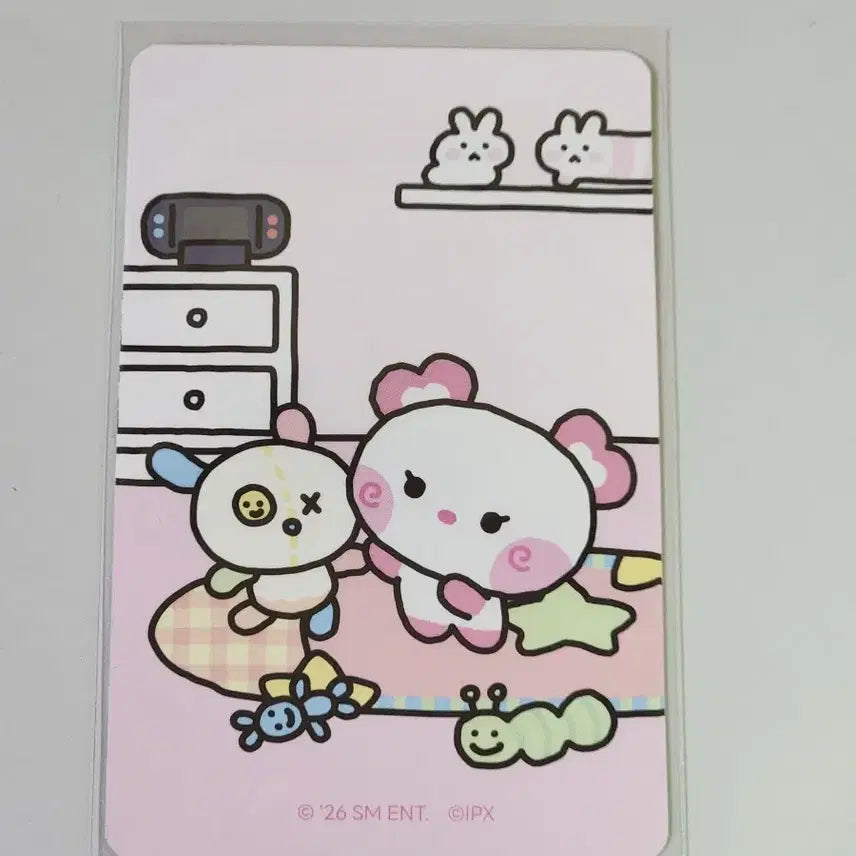 [BUNJANG] Wishnini Pangnini Room Plush Doll Set Sakuya Photocard / 위시니니 팡팡니니 룸 플러시 인형 세트 사쿠야 포카