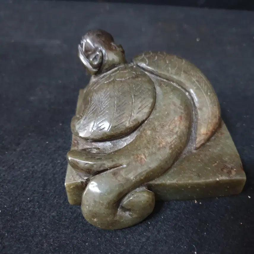 [BUNJANG] Excavated Spring and Autumn Period Huatian Jade Seal / (수원만물)출토 춘추시기 화전옥 옥새