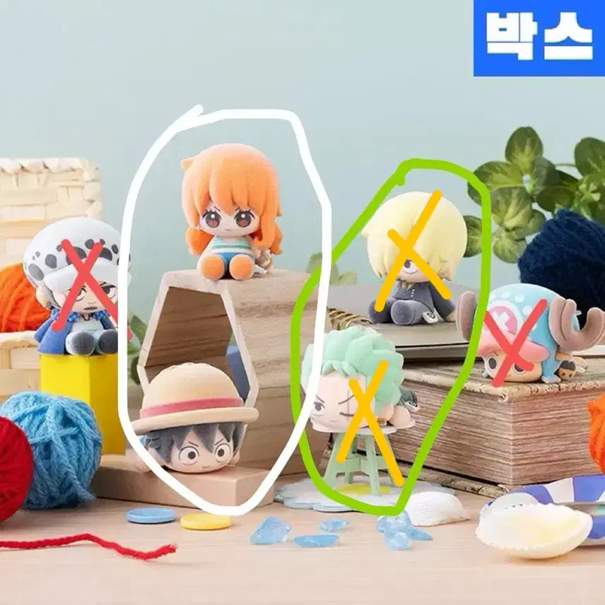 [BUNJANG] One Piece NuiPpo Monkey D. Luffy &amp; Nami Plush Set / 원피스 누잇뽀 공구 루피 나미