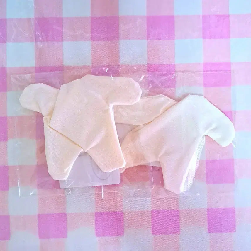 [SOLD OUT] [2벌세트 미개봉] 솜인형 이염방지복(살색) 10cm 2벌 세트