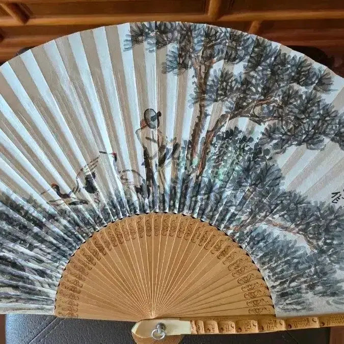 [BUNJANG] Lee Jong Deuk Master Landscape Painting Folding Fan (1985) / 국재 이종득 화백 산수화 부채