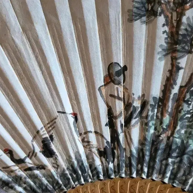 [BUNJANG] Lee Jong Deuk Master Landscape Painting Folding Fan (1985) / 국재 이종득 화백 산수화 부채