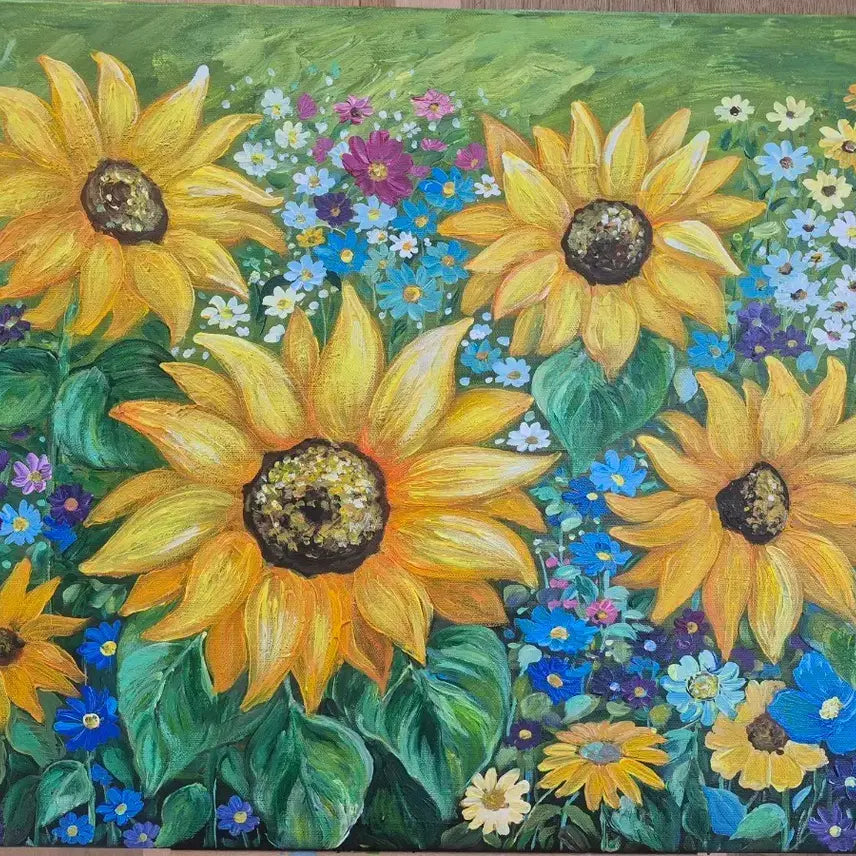[BUNJANG] Sunflower Garden Oil Painting / 해바라기 화원