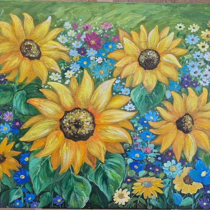 [BUNJANG] Sunflower Garden Oil Painting / 해바라기 화원