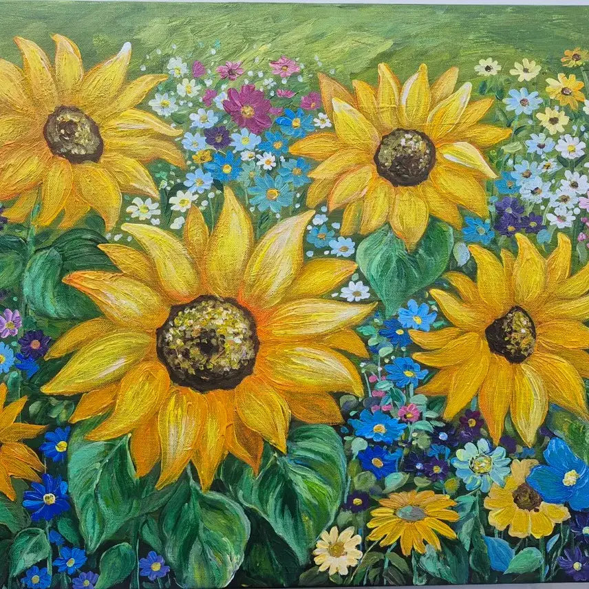 [BUNJANG] Sunflower Garden Oil Painting / 해바라기 화원