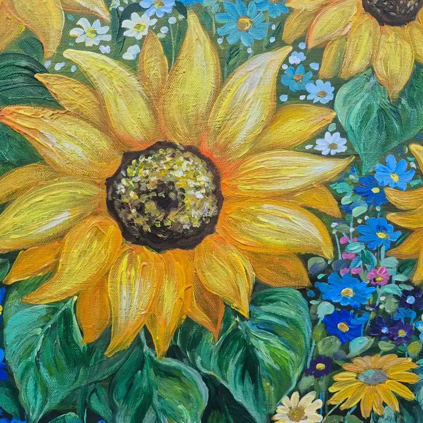 [BUNJANG] Sunflower Garden Oil Painting / 해바라기 화원
