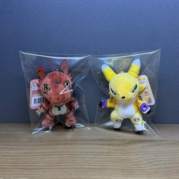 [BUNJANG] Digimon Plush Keychain Set (Guilmon/Renamon) / 디지몬 인형 키링 (길몬/레나몬)