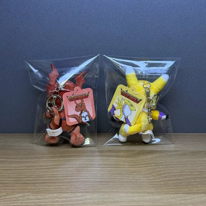 [BUNJANG] Digimon Plush Keychain Set (Guilmon/Renamon) / 디지몬 인형 키링 (길몬/레나몬)