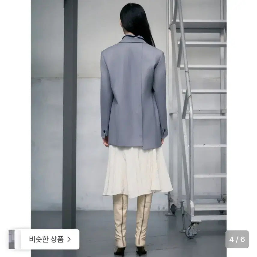 [BUNJANG] KUHO PLUS Signature Semi Overfit Jacket Grey / (새상품)구호플러스 시그니처 세미 오버핏 자켓 그레이