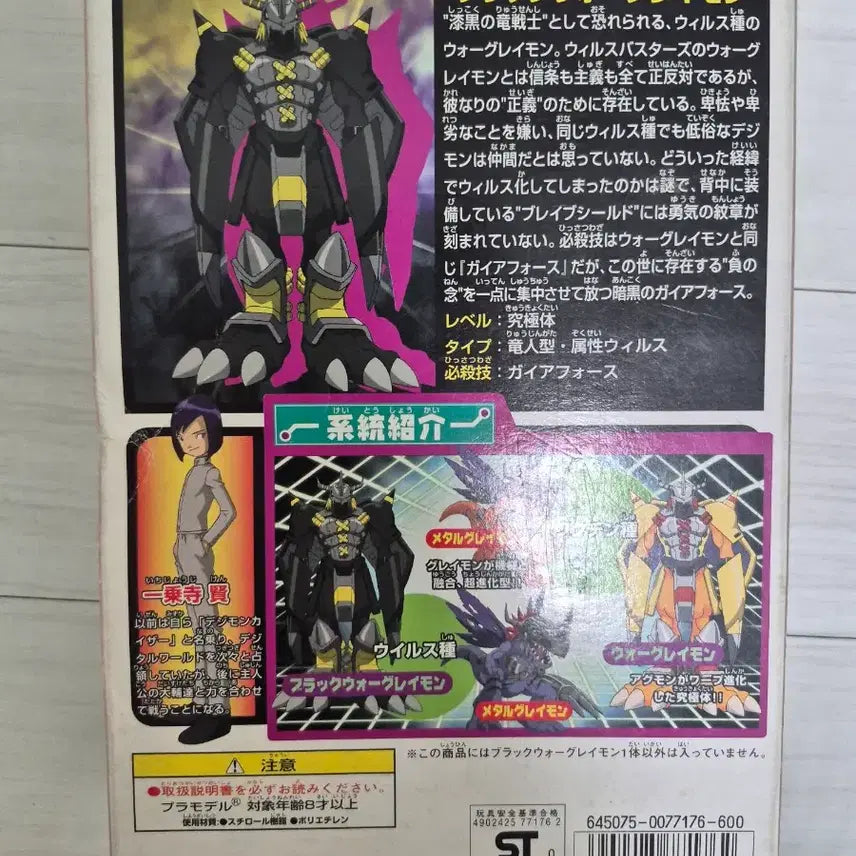 [BUNJANG] Digimon Adventure 02 BlackWarGreymon Plastic Model Figure / 새제품) 디지몬 어드벤처02 블랙워그레이몬 프라모델 피규어