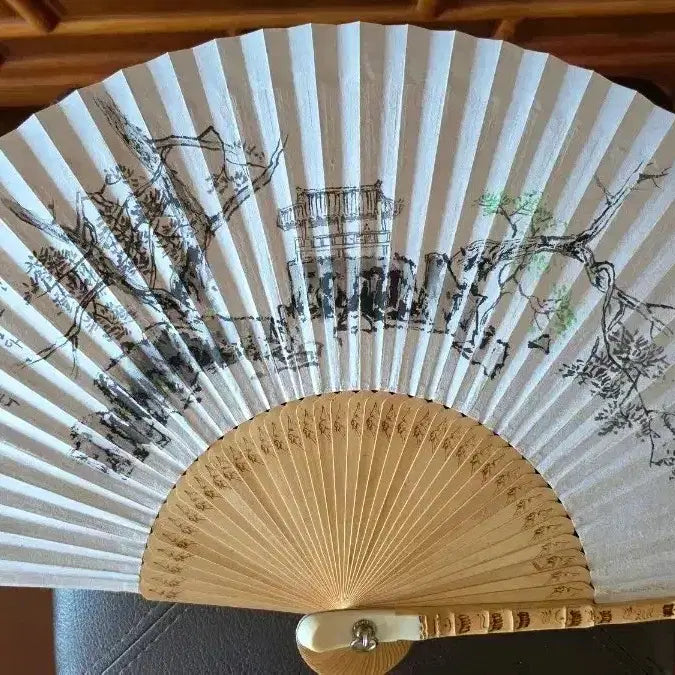 [BUNJANG] Jeong Taegwan Landscape Painting Folding Fan / 정태관 화가 산수화 부채