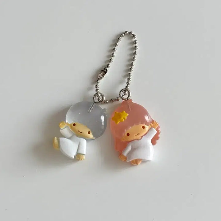 [BUNJANG] Sanrio Nakayoshi Drop Charm Kiki &amp; Lala Little Twin Stars Keyring / 산리오 나카요시 드롭참 키키라라 리틀트윈스타 키링 가챠 인형