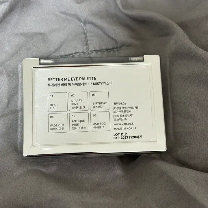 [BUNJANG] 2aN Better Me Eye Palette 03 Misty / [새상품] 투에이엔 베러 미 아이팔레트 03 미스티