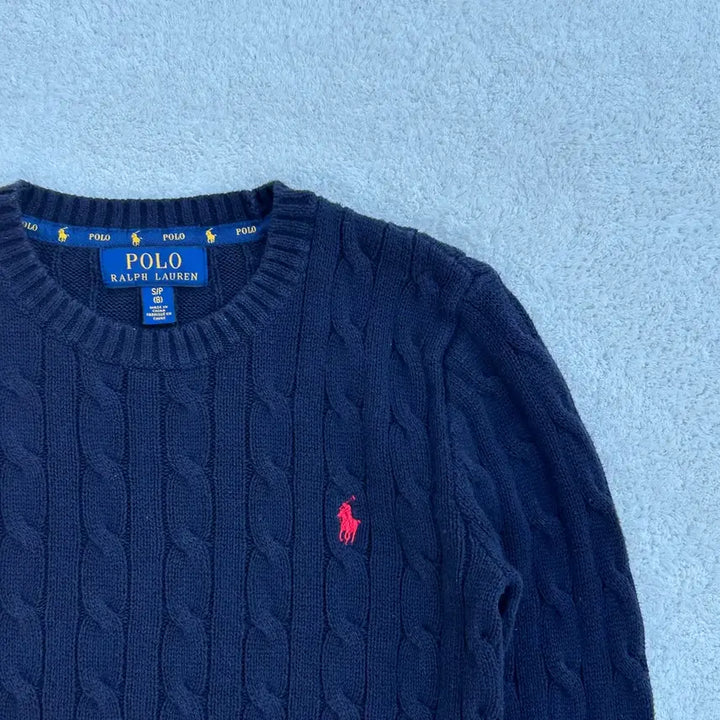 [BUNJANG] Polo Ralph Lauren Navy Cable Knit Sweater / 폴로 랄프로렌 네이비 케이블 니트